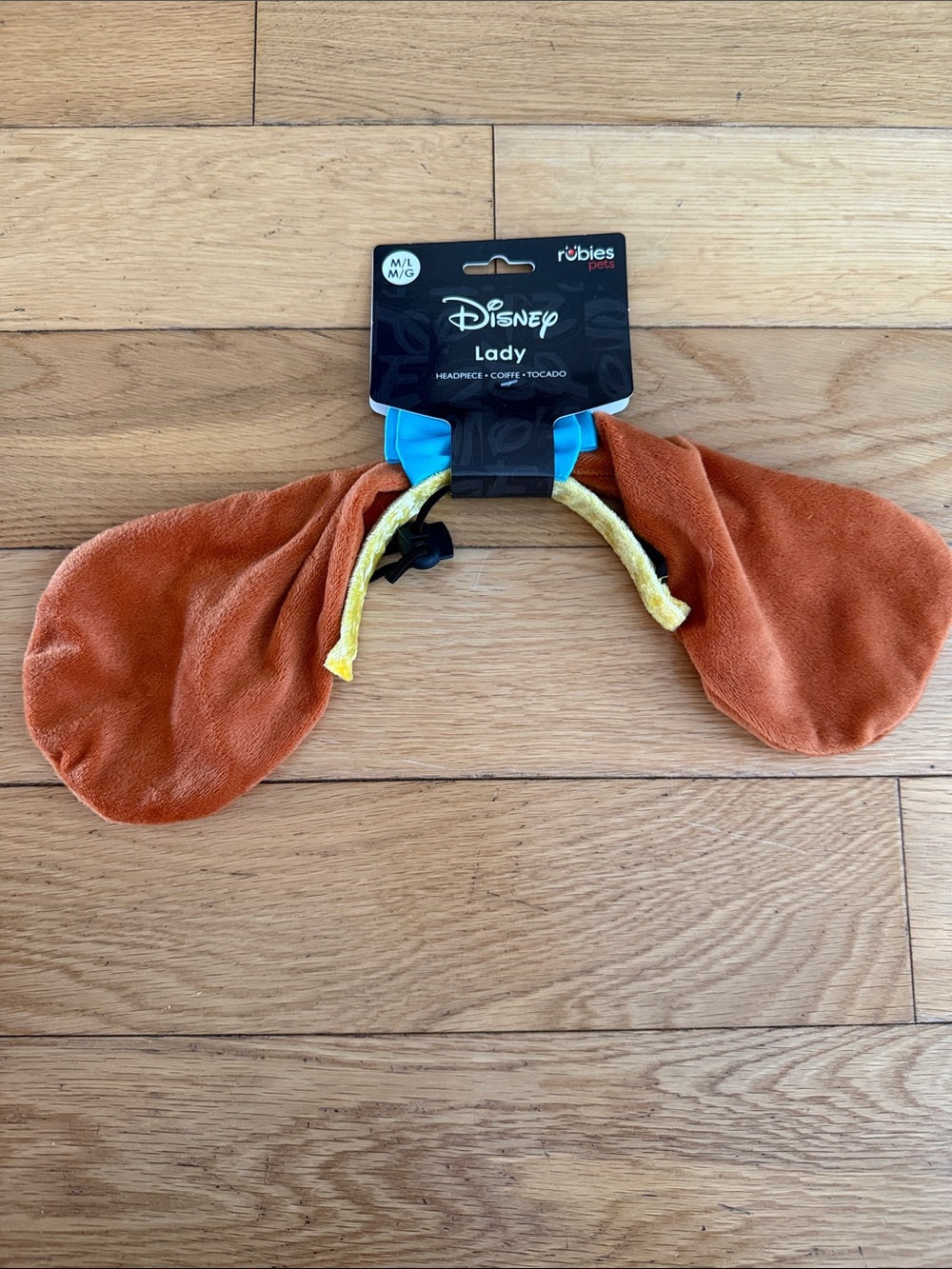 Disney Lady Plush Pet Ear Headband in Brown and Yellow
